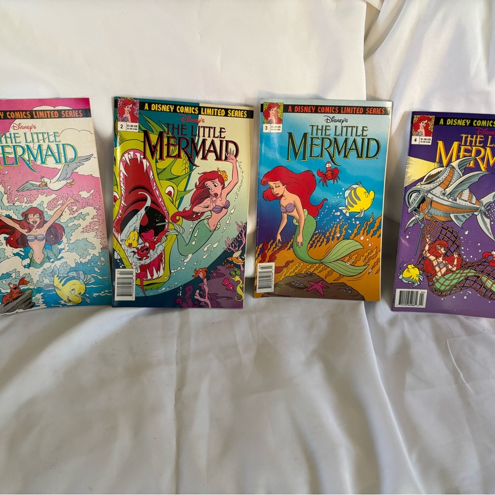 Vintage Disney The Little Mermaid Comic Book Set